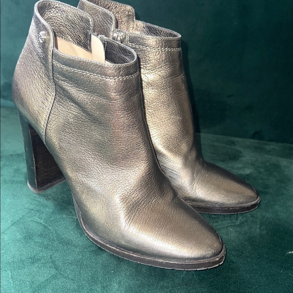 Jimmy Choo Hart 95 Metallic Leather Ankle Boots